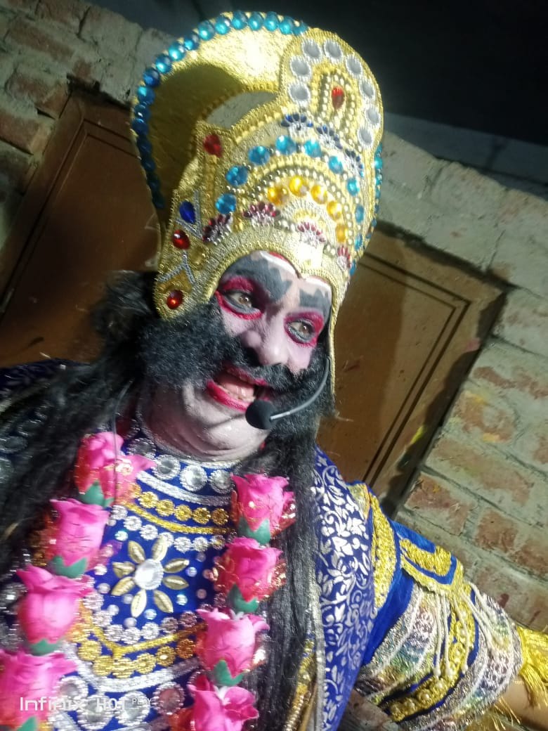 Brother is playing the character of brother even on the stage of Ramlila
