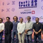 FICCI FRAMES 22: इम्तियाज अली अन्य फिल्म निर्माताओं के साथ।