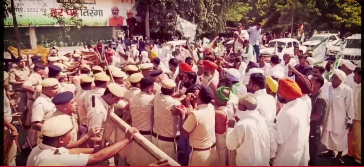 Farmers' uproar, clash with police