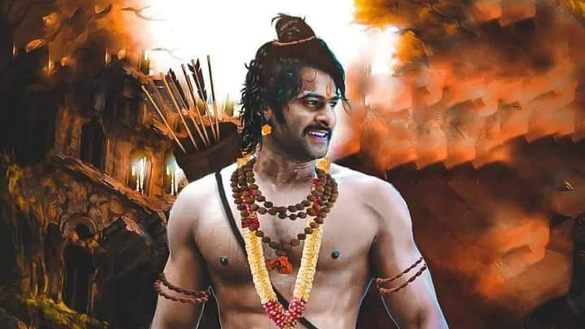 adipurush new poster release on prabhas birthday kriti sanon and saif ali khan starrer film