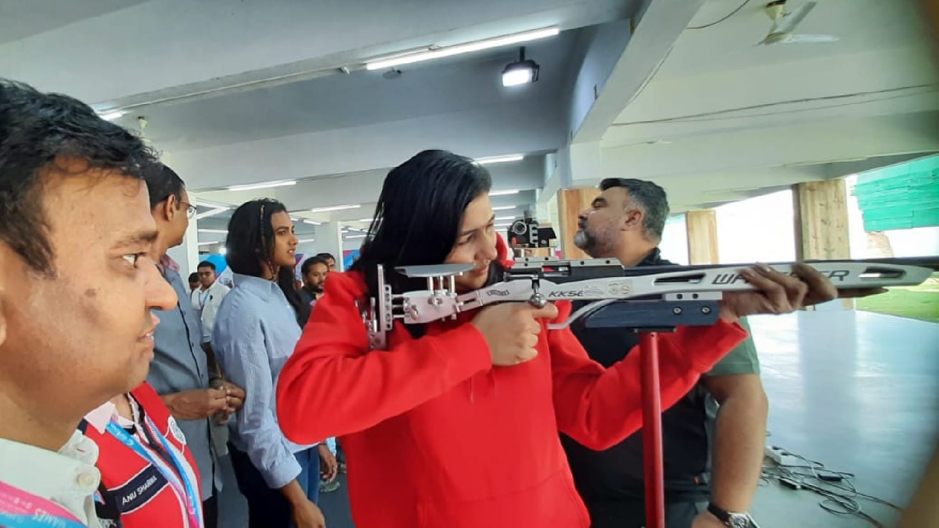 Anju Bobby George and PV Sindhu attended the National Games Opening Ceremony