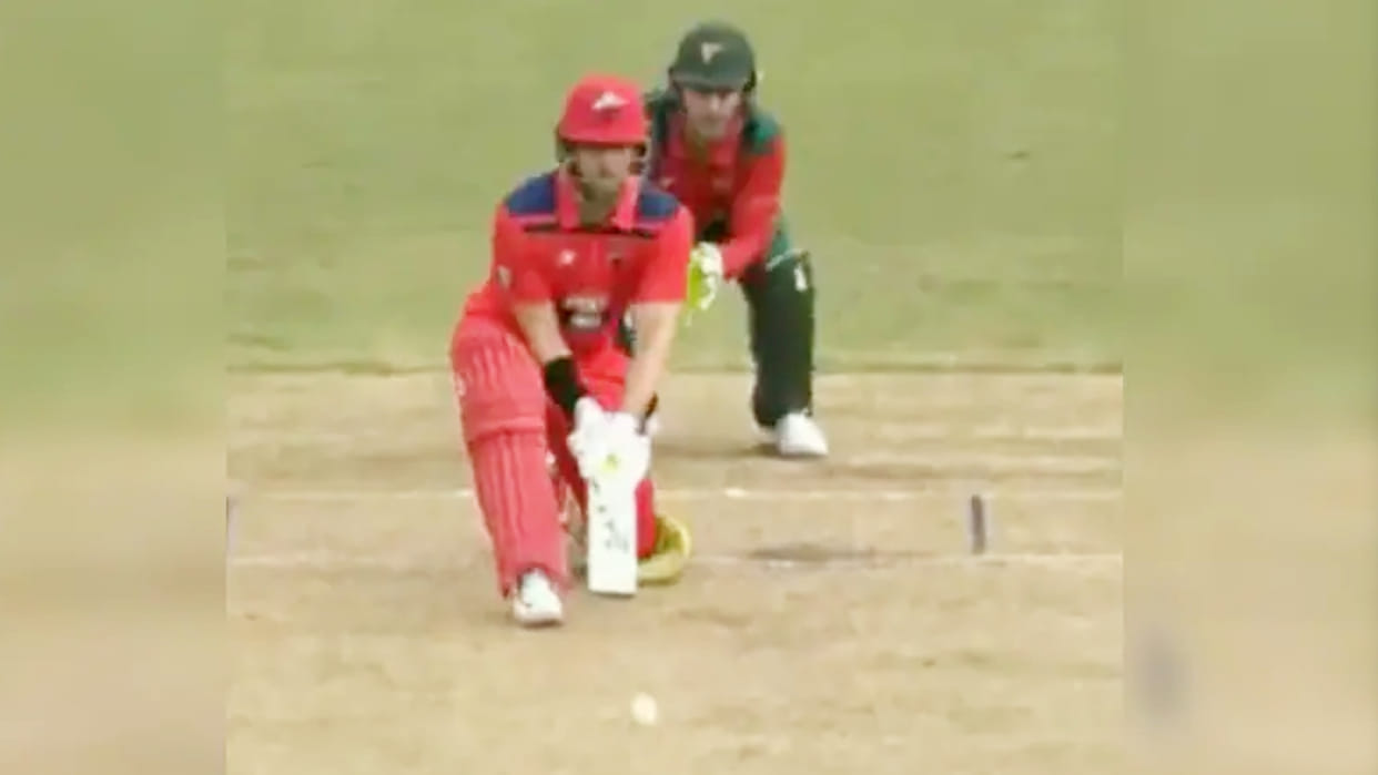 VIDEO: Australian batter Jake Lehman played a special shot, playing with the back of the bat