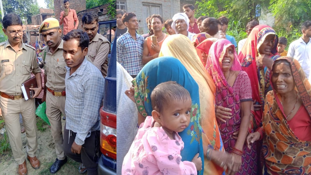 A man murdered his wife in Satrikh thana kshetra in barabanki.