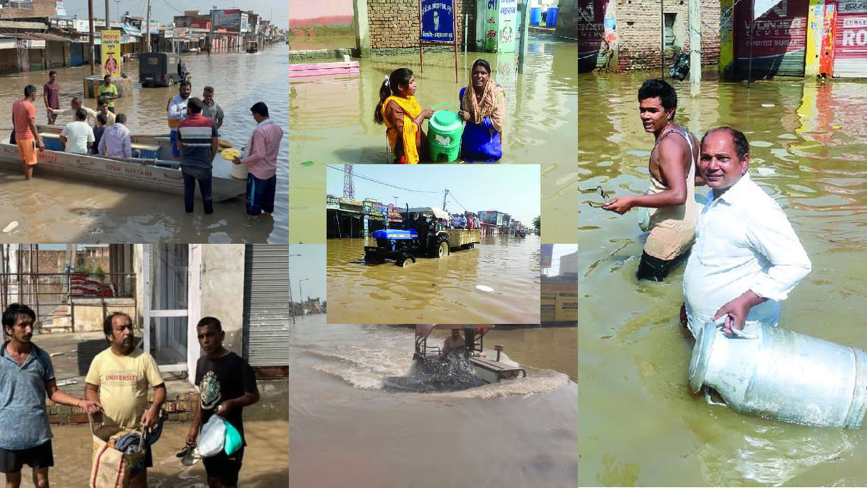 30 thousand population of Bhuna city battling floods for five days