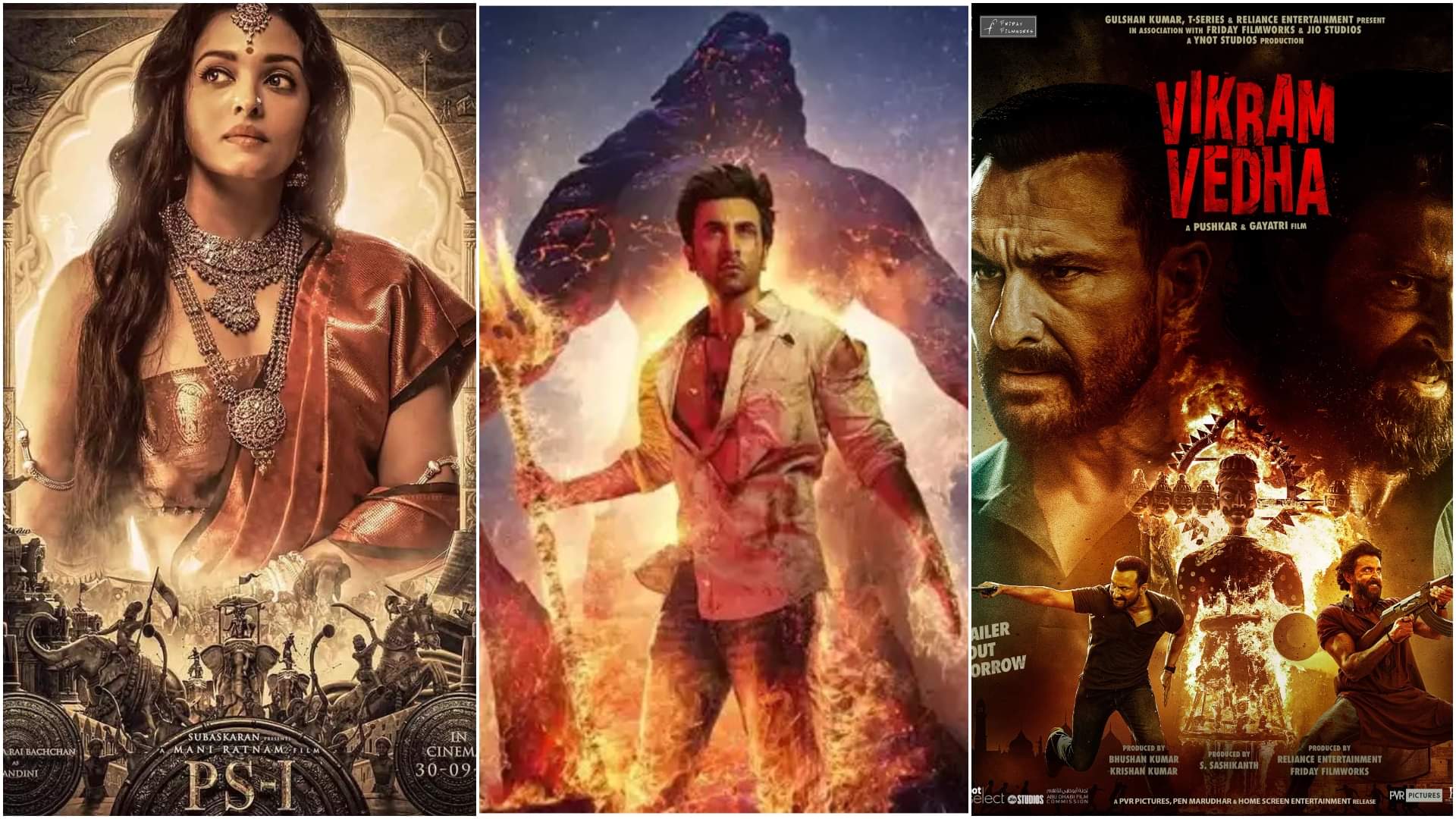 Wednesday Box Office Collection Brahmastra Chup Dhokha Vikram Vedha Ponniyin Selvan 1 first day prediction