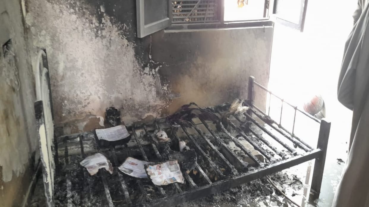 fire broke out in Hostal room after MBBS student went to take the exam after turning on the egg boiler