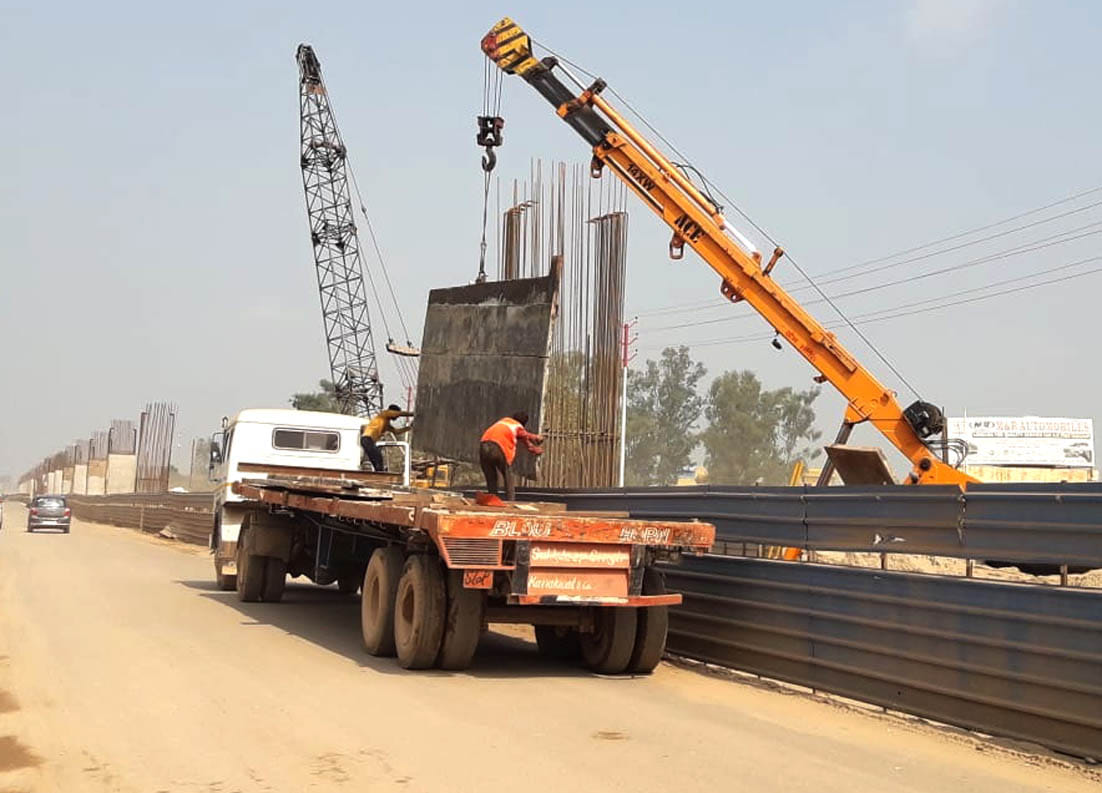 Accelerated construction of Khekra to Akshardham elevated road
