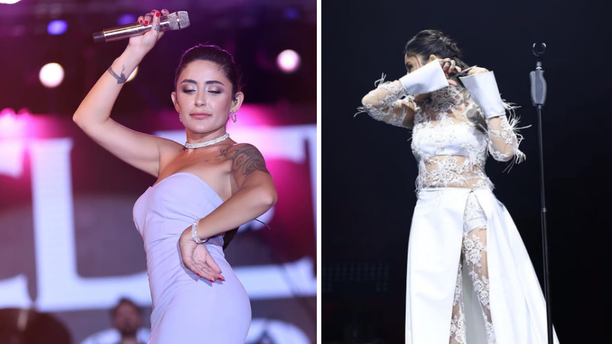 Turkish Singer : Melek Mosso cuts her hair on stage to support hijab protests, 76 killed in Iran
