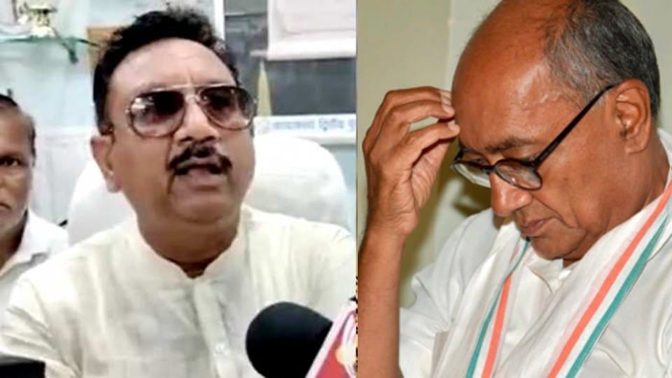 Digvijay on the target of BJP leaders of Madhya Pradesh for contesting the election of Congress President