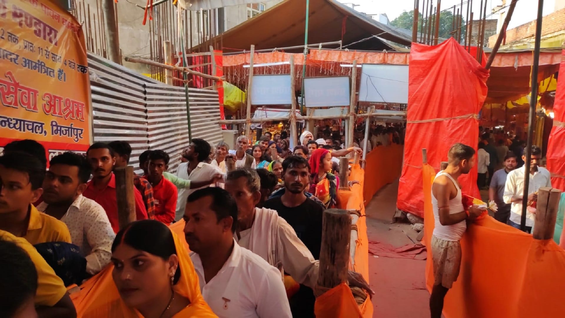 See Photos Vindhyavasini Dham After Mangala Aarti a crowd of devotees gathered for the darshan