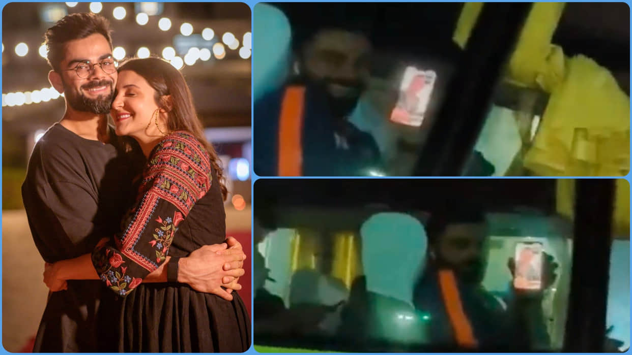 Virat Kohli in the bus on video call with Anushka Sharma; India vs South Africa 1st T20 Thiruvananthapuram