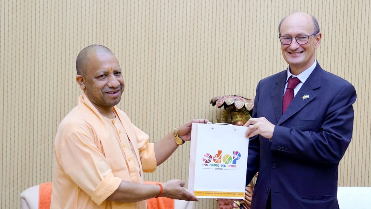 CM Yogi Adityanath meets to Argentina ambasdoor in Lucknow.