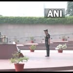 Lt General Anil Chauhan (Retired) pays tribute at National War Memorial