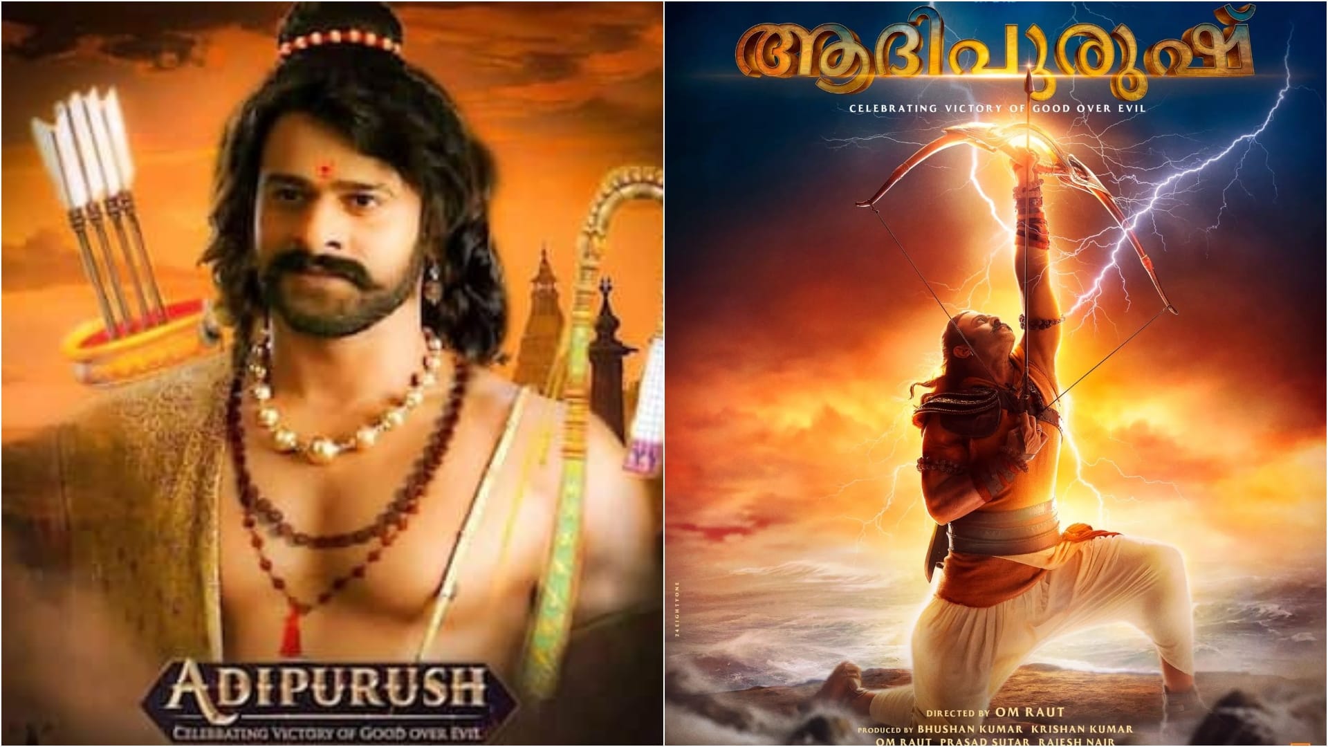 Prabhas and kriti sanon starrer om raut film adipurush first look poster out watch here