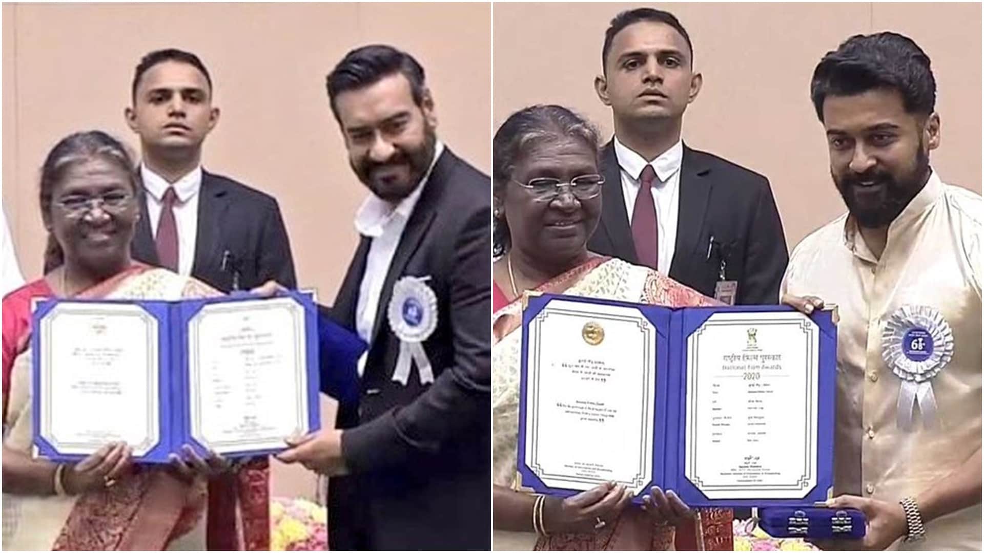 Filmy Wrap 68 national film award 2022 ajay devgn suriya best actor kangana ranaut will meet eknath shinde