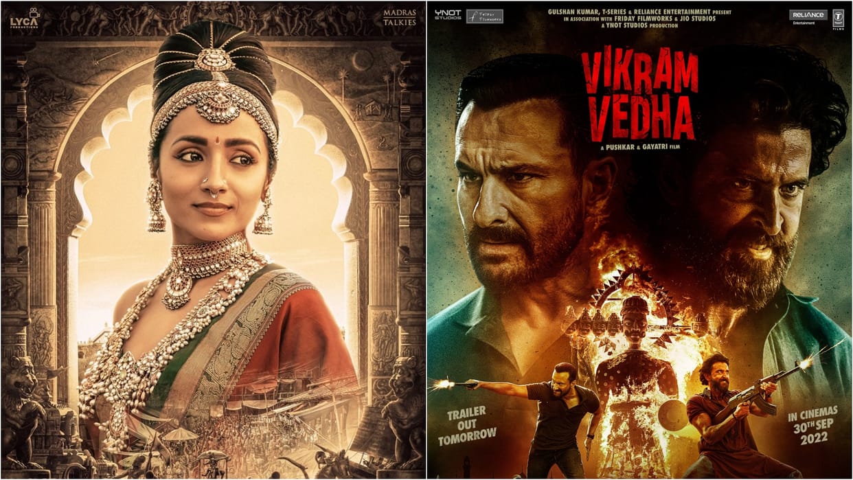Thursday Box Office Collection Brahmastra Chup Dhokha Vikram Vedha Ponniyin Selvan 1 day 1