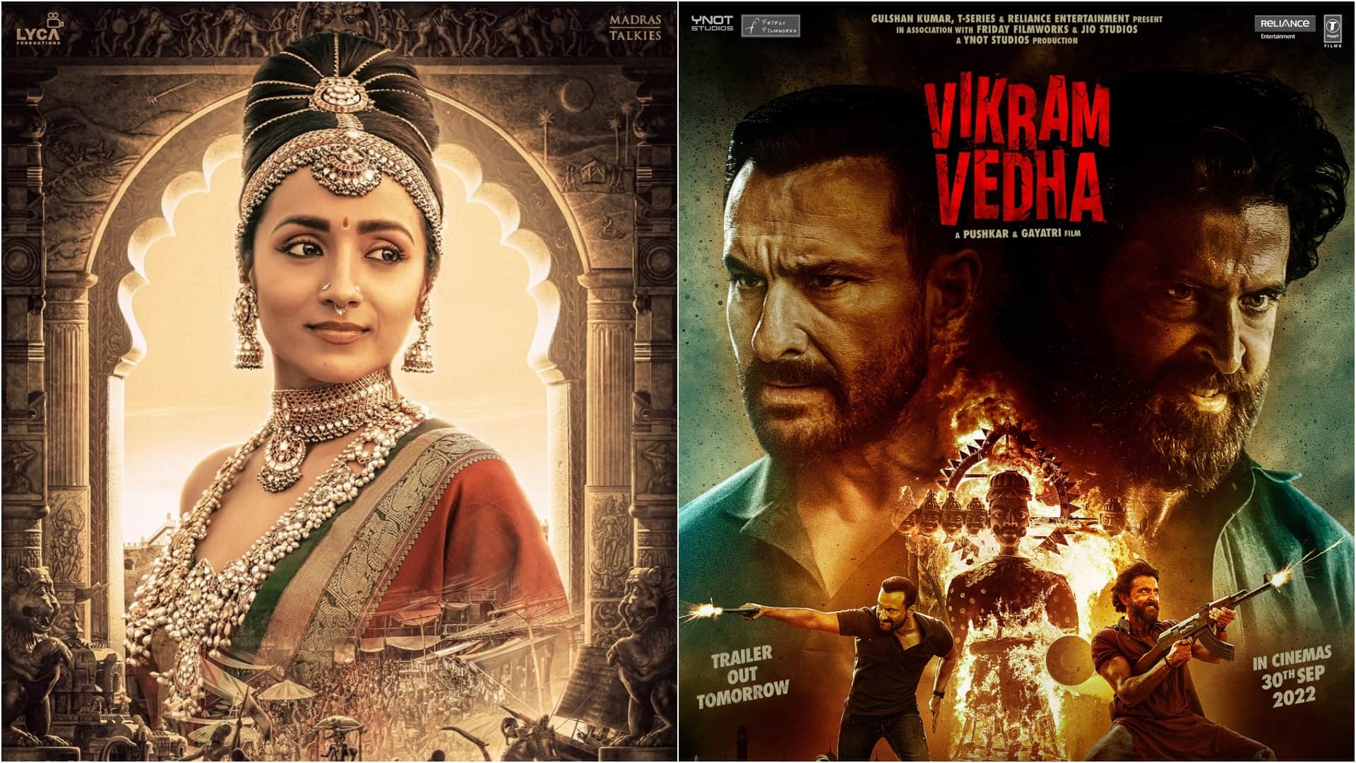 Thursday Box Office Collection Brahmastra Chup Dhokha Vikram Vedha Ponniyin Selvan 1 day 1