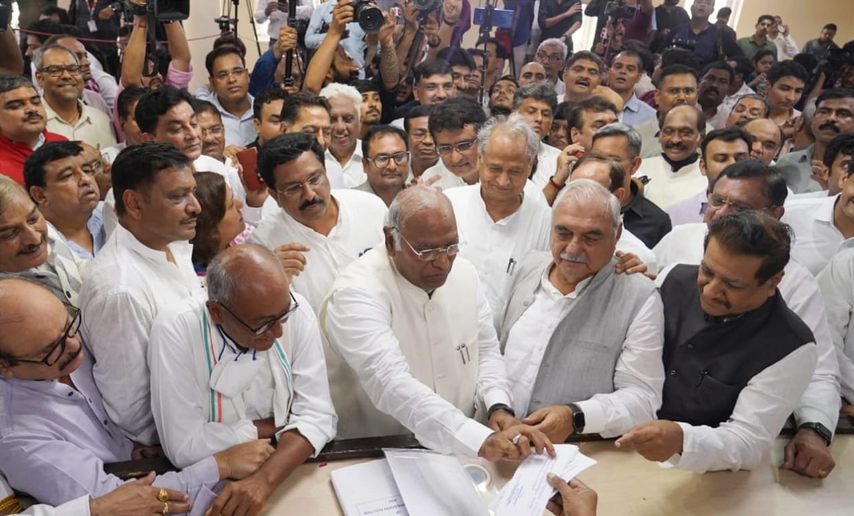 Kurukshetra: mallikarjun kharge Congress Dalit card in response to BJP tribal card