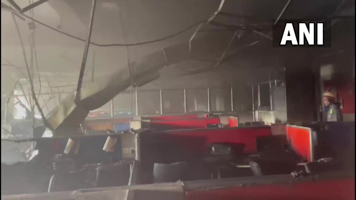 Noida News Fire breaks out at a call center office in Sector 3