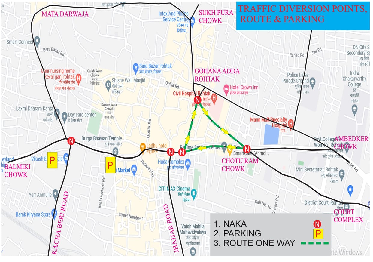 Parking and security plan of markets final, city and central traffic police station in-charge changed