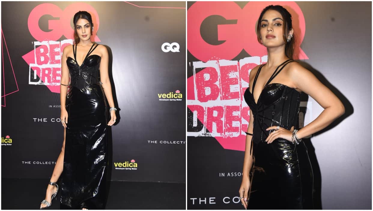 Sushant Singh Rajput Ex-Girlfriend Rhea Chakraborty bold look in thigh high slit dress goes viral on internet