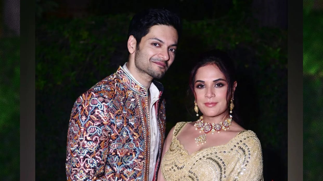 richa chadha ali fazal pre wedding function pics and latest video see here