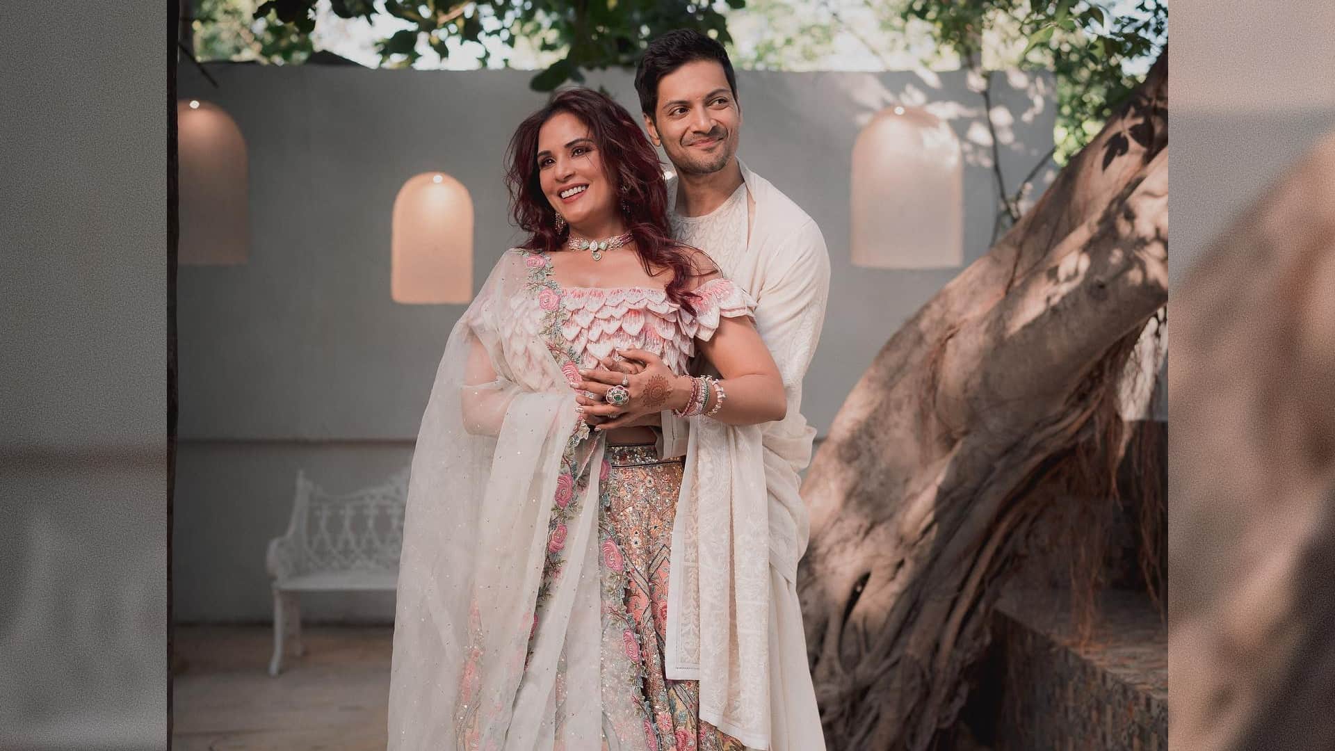 richa chadha ali fazal pre wedding function pics and latest video see here