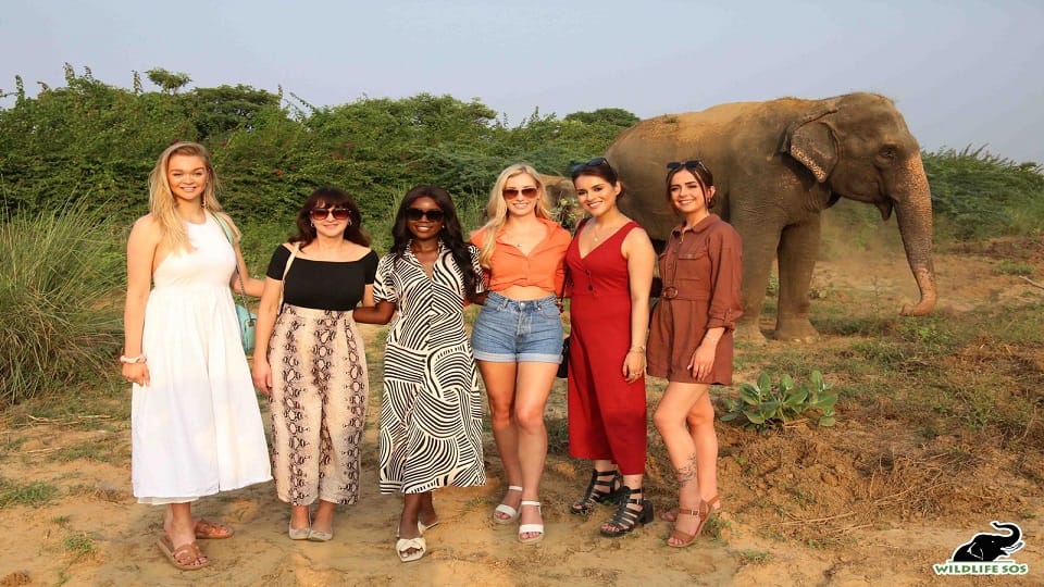 Miss Universe Great Britain 2022 Noki Simbani visits Wildlife SOS's Elephant Conservation and Care Center