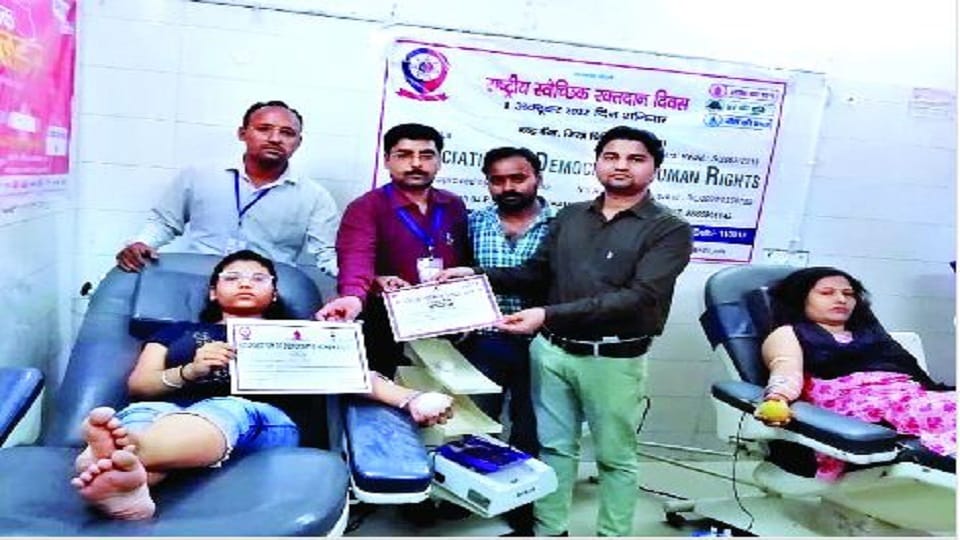 Amar ujala foundation blood donation camp agra mathura etah mainpuri kasganj and firozabad