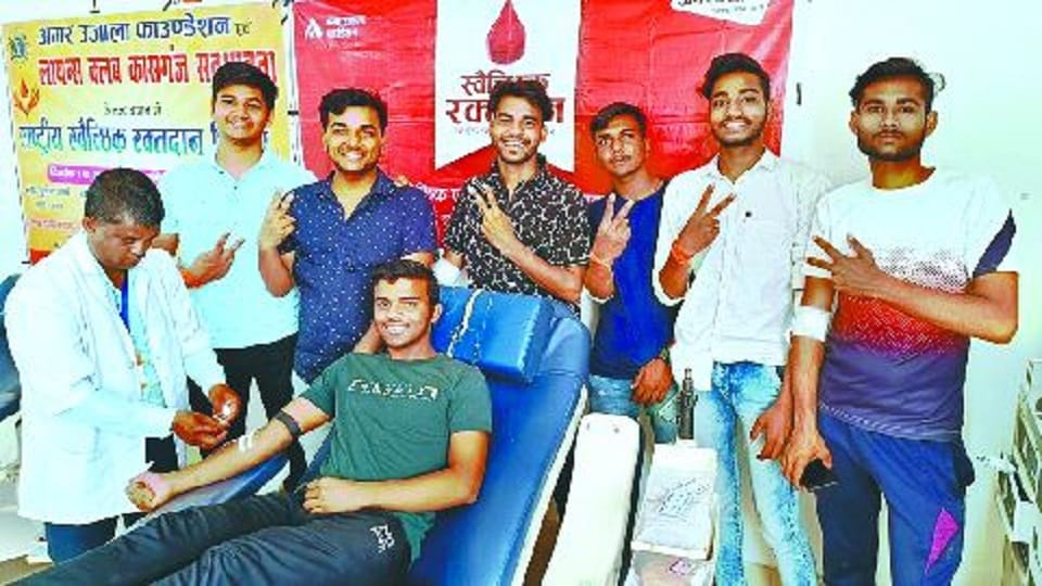 Amar ujala foundation blood donation camp agra mathura etah mainpuri kasganj and firozabad