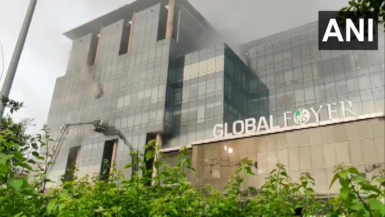 Fire breaks out at Global Foyer mall in Gurugram of Haryana