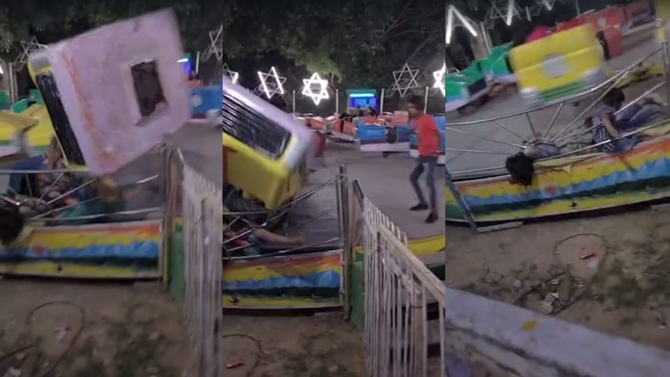 Accident while swinging at Ramlila Maidan in Ghaziabad