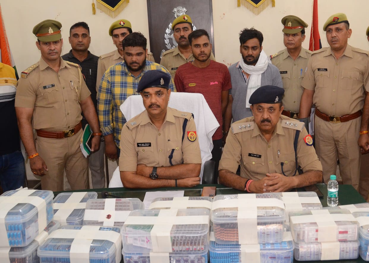 Drug cache recovered, three arrested including two medical store operators