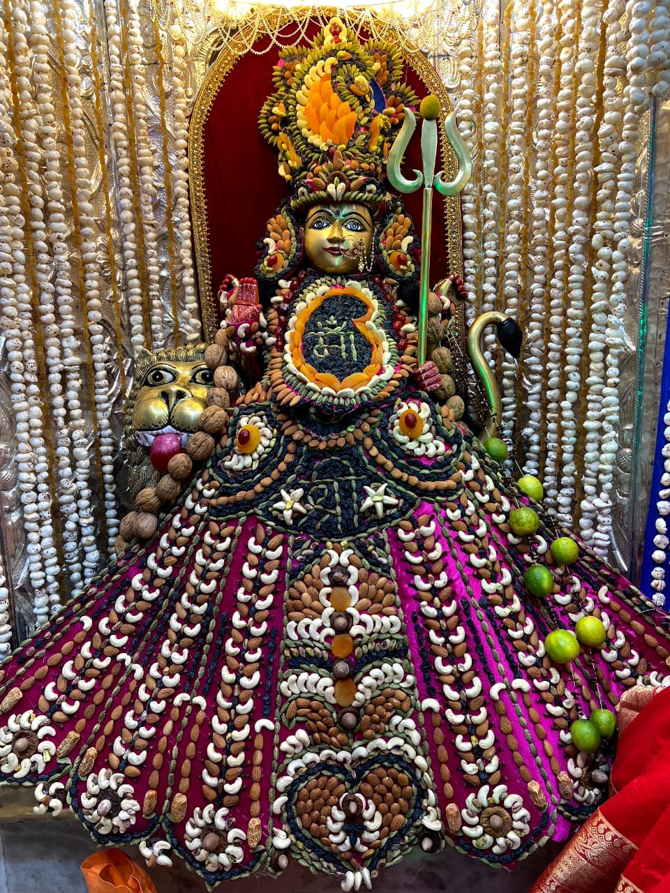 View Photos Mother temple decorated with fruits in Chhindwara