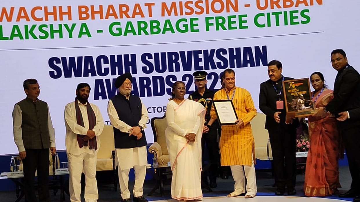 Swachh Survekshan 2022: Uttarakhand  Five nagar nigam got Award today in delhi