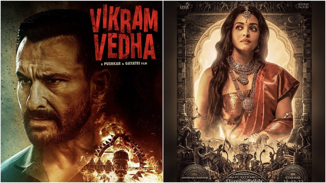 PS 1 VS Vikram Vedha box office collection day 1 Aishwarya rai film beat hrithik roshan movie