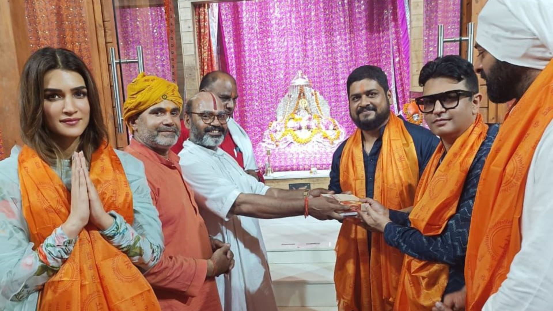 adipurush teaser launch Prabhas Kriti Sanon Om Raut visit Ram Mandir Ayodhya and seek blessings of RamLala