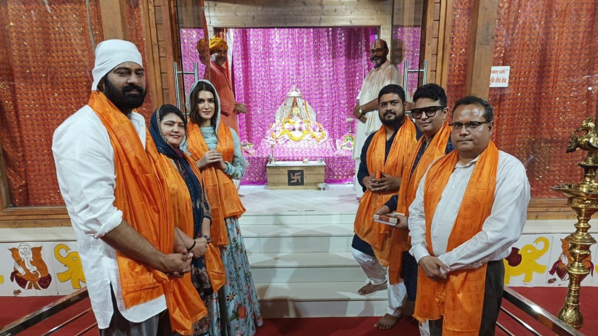 adipurush teaser launch Prabhas Kriti Sanon Om Raut visit Ram Mandir Ayodhya and seek blessings of RamLala