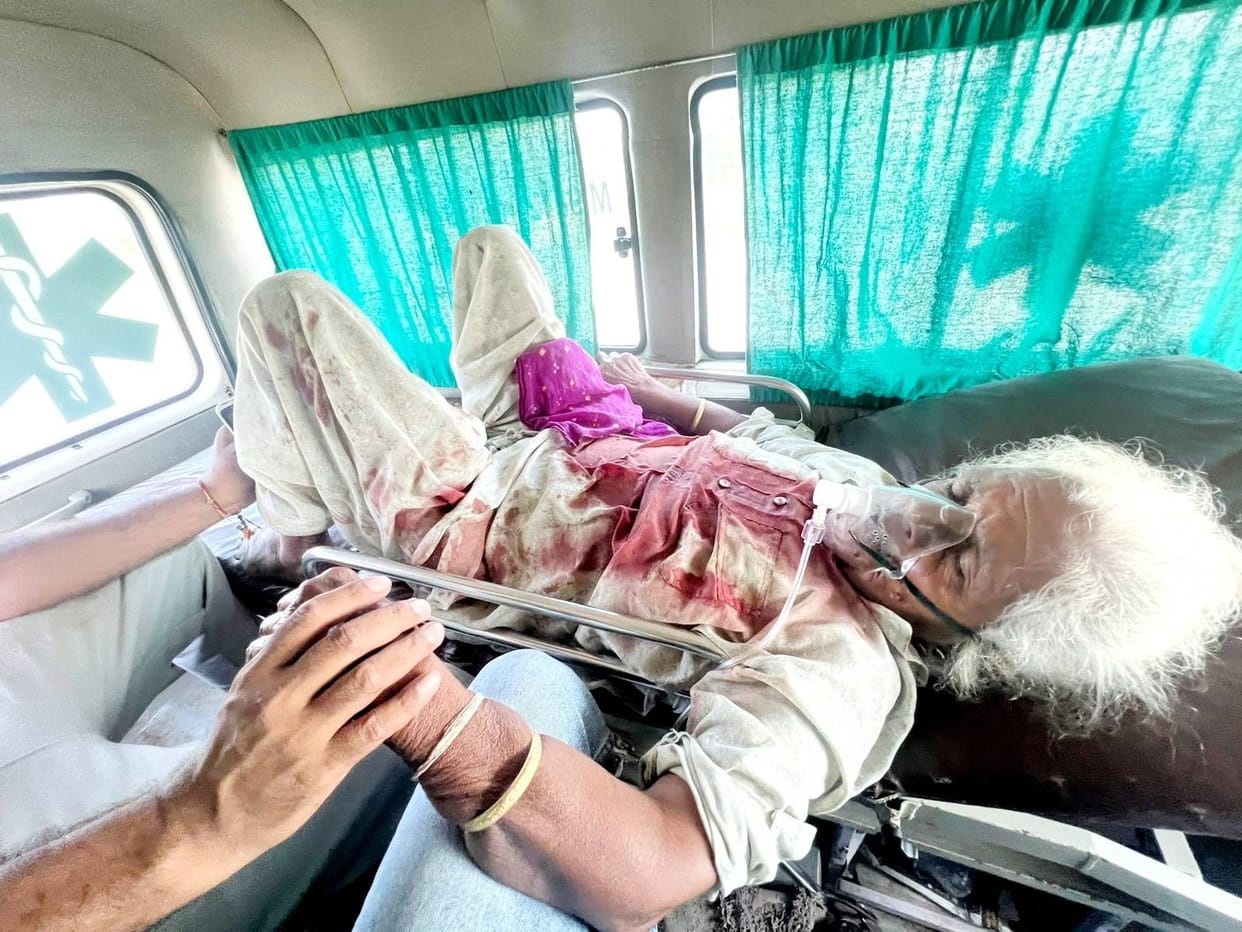 Even after being injured in the attack, the old woman chased the attacker