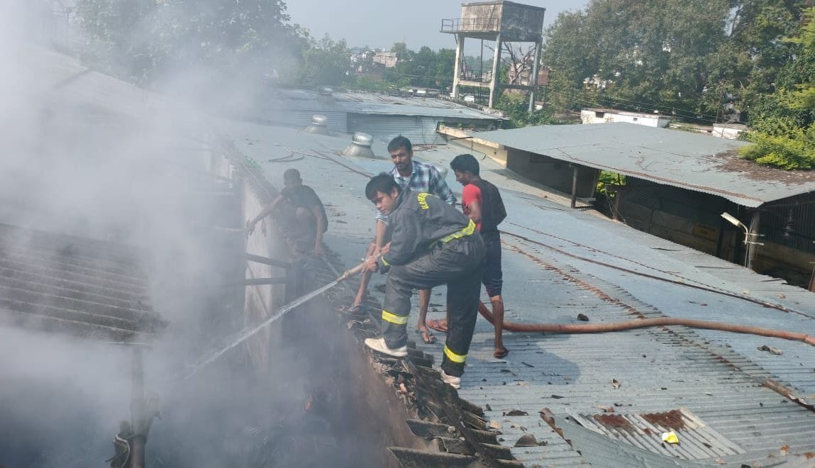 Fire in the workshop of Power Corporation