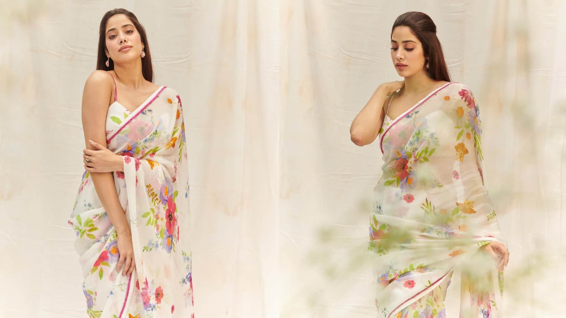 Fashion Tips: Janhvi Kapoor Saree Look See Actress Latest Photos in Traditional Wear