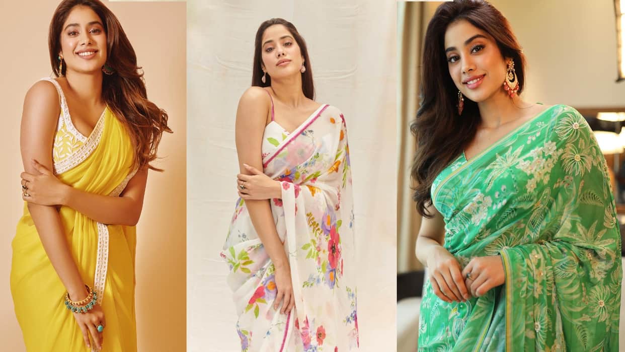 Fashion Tips: Janhvi Kapoor Saree Look See Actress Latest Photos in Traditional Wear