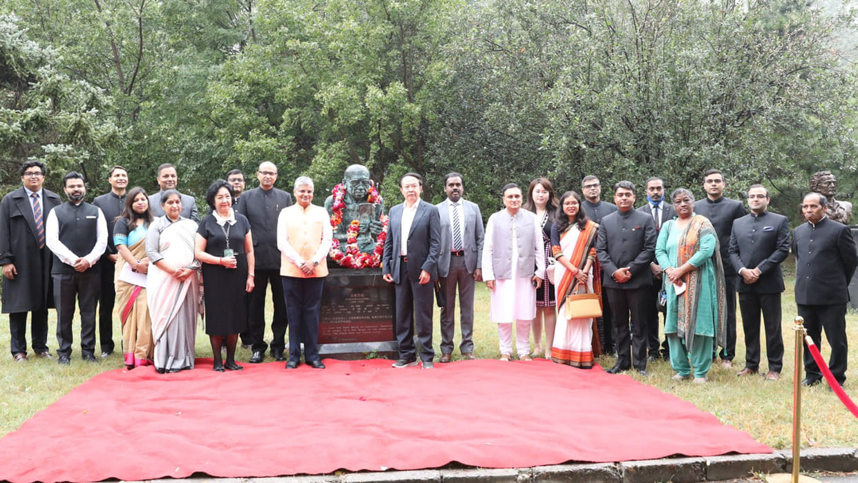 Gandhi Jayanti celebration returns to China's picturesque Chaoyang park after two years Covid induced hiatus