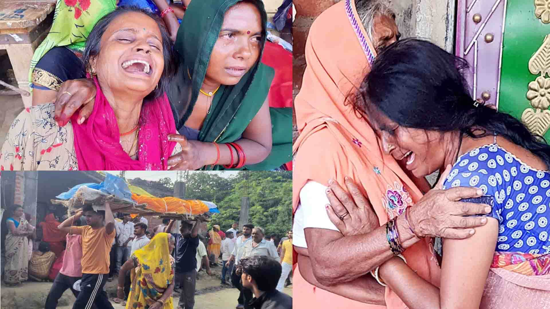 Kanpur Ghatampur Accident: relatives of dead shaved their heads together