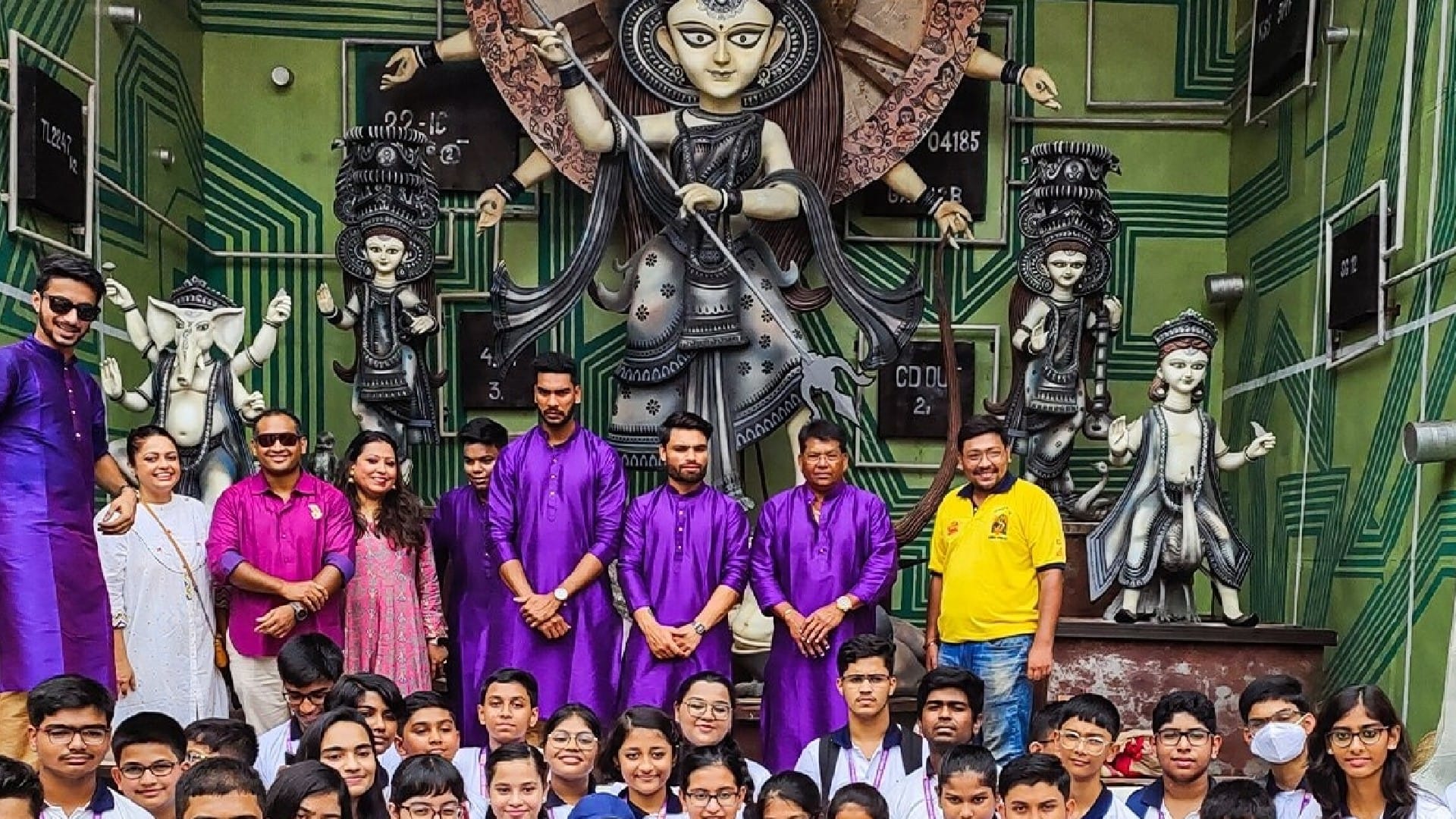 Kolkata Knight Riders Durga Puja Venkatesh Iyer Sourav Ganguly and Jhulan Goswami Celebrated Navratri 2022