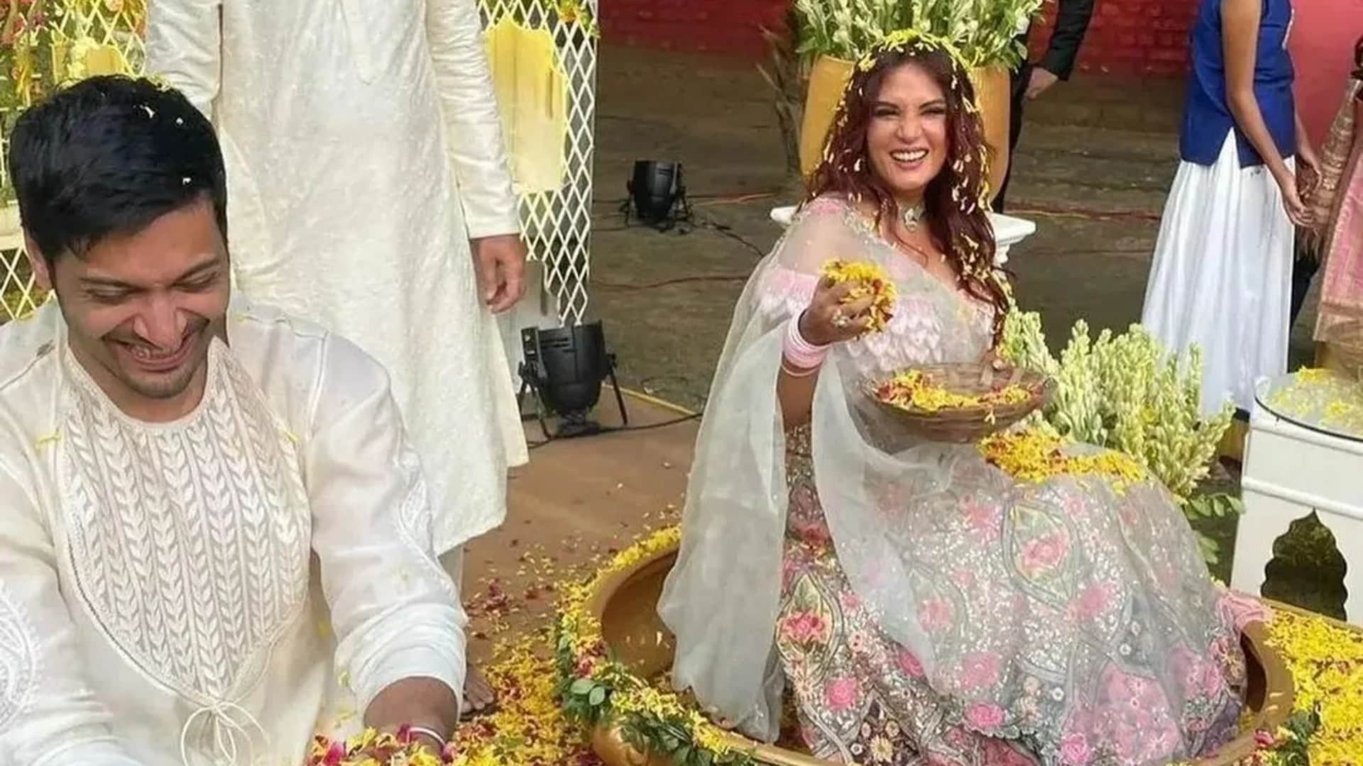 ali fazal and richa chadha haldi ceremony pics viral on social media