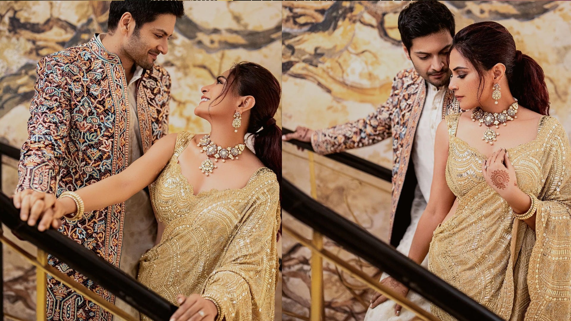 ali fazal and richa chadha haldi ceremony pics viral on social media