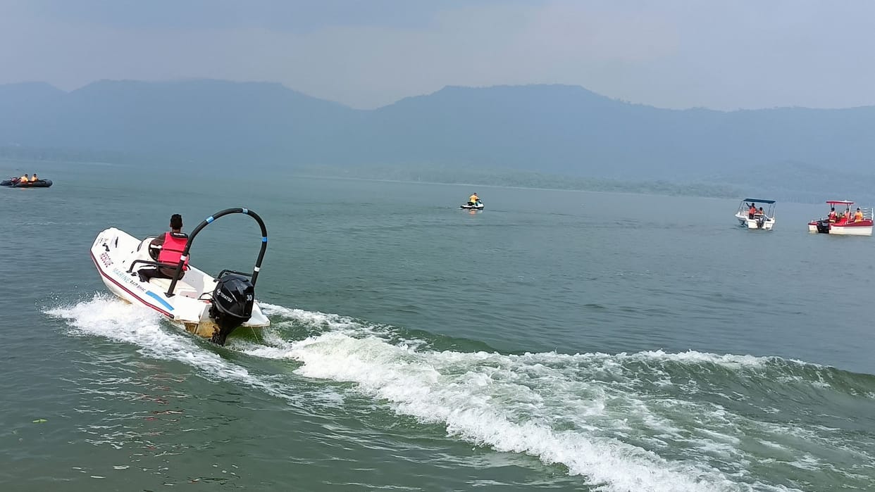 water sports inaugurated in gobind sagar lake una himachal pradesh