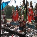 भदोही अग्निकांड में बची रही मां दुर्गा की प्रतिमा