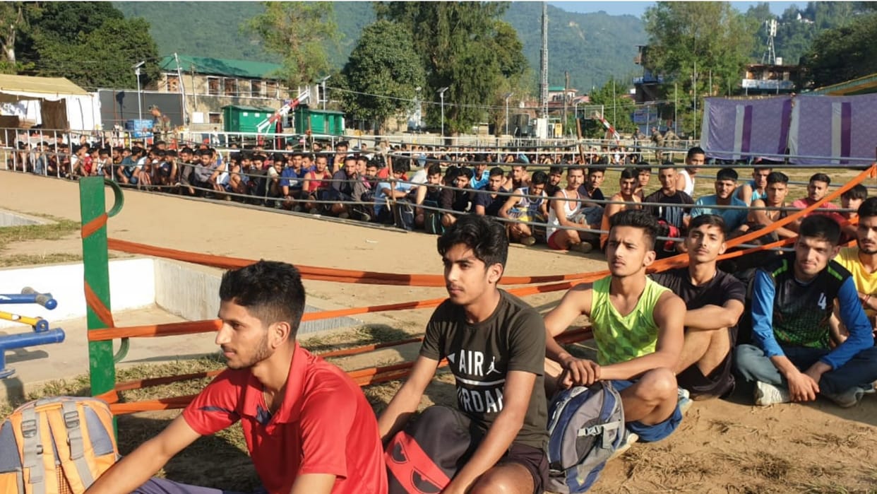 agniveer bharti rally in paddal ground mandi himachal pradesh